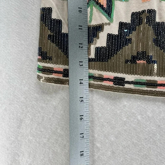 Express Skirt Size XS Southwestern Embellished Mini Pima Cotton Modal Multicolor - Picture 10 of 10